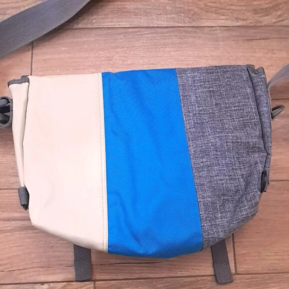 Timbuk2 Freestyle Plus Messenger Shoulder Bag Blue Gray cream grey crossbody‎